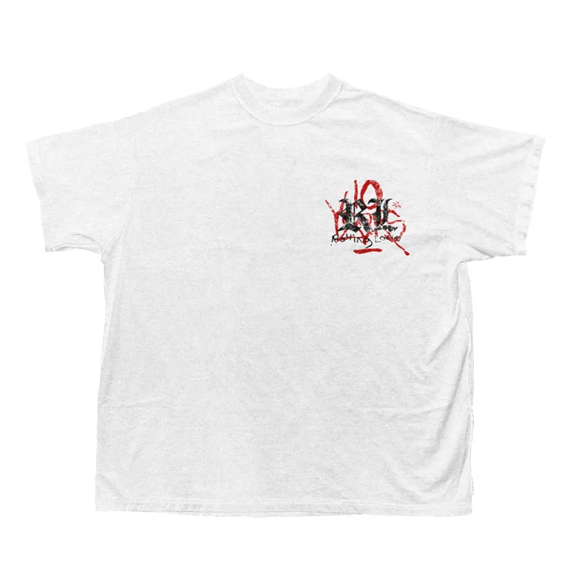RL Core Distressed White Tee sold by Rolling Loud Merch
