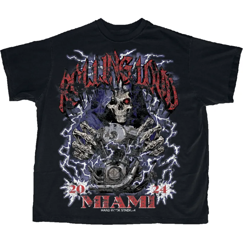 RL Miami 24 Horsepower Black Edge Lineup Tee sold by Rolling Loud Merch