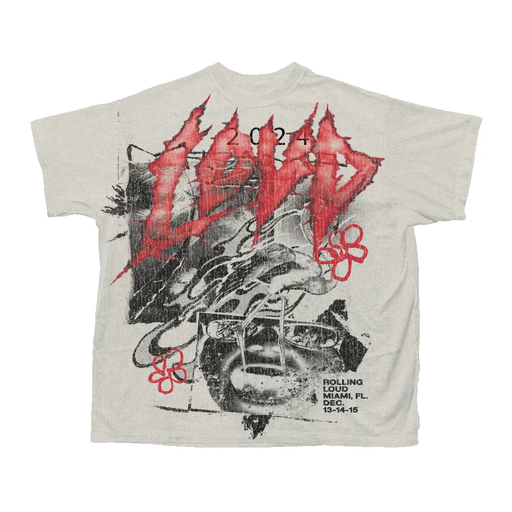 RL Miami 24 Loud Croc Off White Tee sold by Rolling Loud Merch