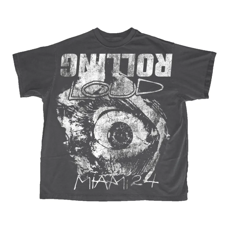 RL Miami 24 Eye See Off Black Tee sold by Rolling Loud Merch