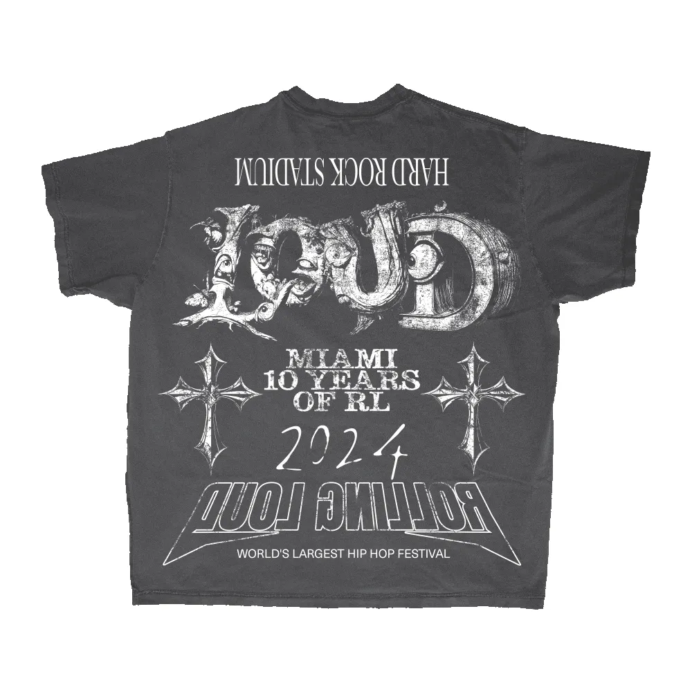 RL Miami 24 Eye See Off Black Tee sold by Rolling Loud Merch product image thumbnail 2