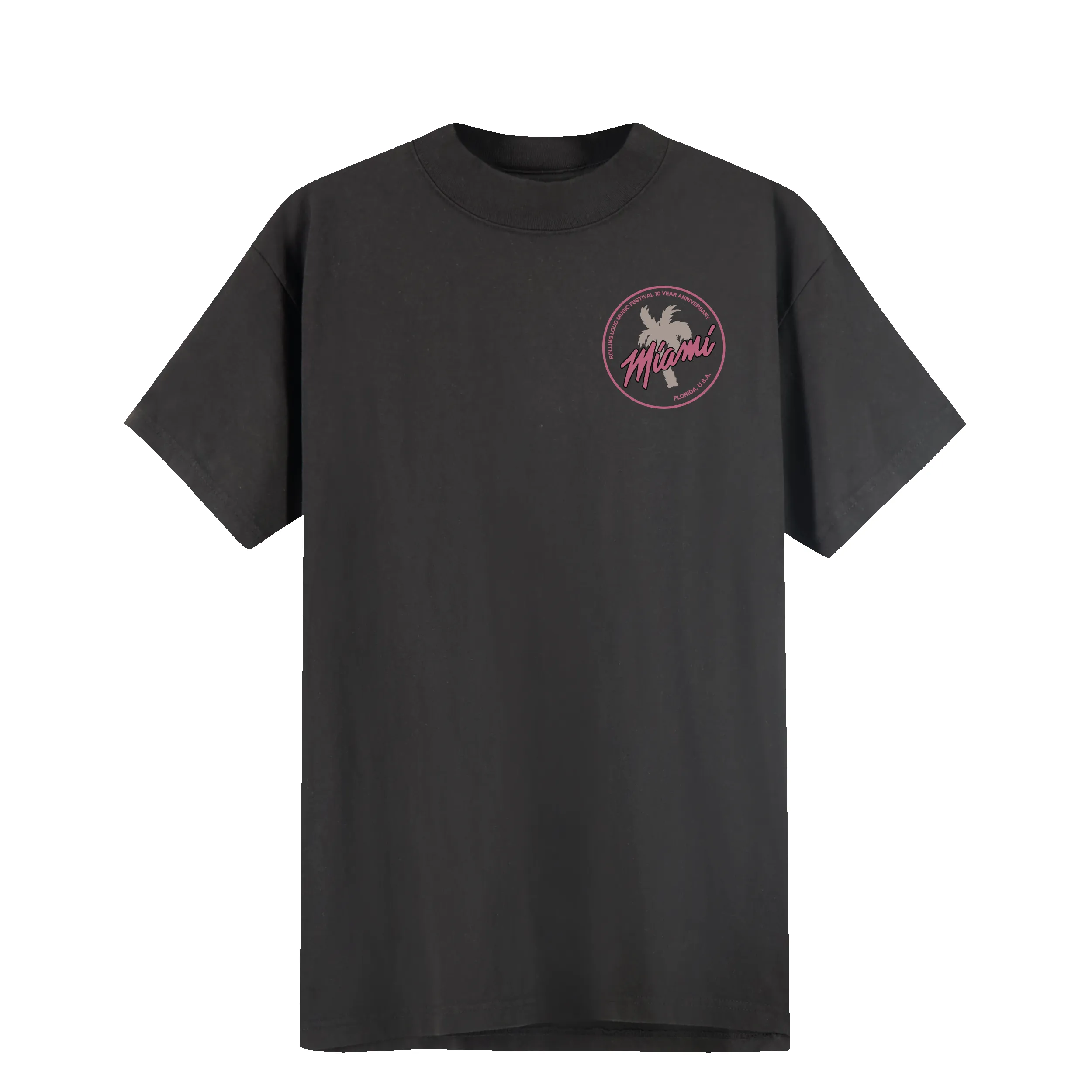 RL Miami 24 Admat Black Lineup Tee sold by Rolling Loud Merch