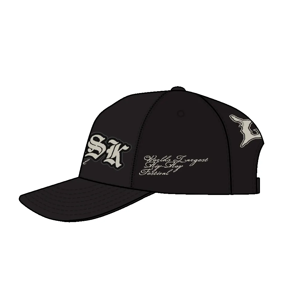 RL X SMTSG Miami 24 Black Distressed Hat sold by Rolling Loud Merch product image thumbnail 3