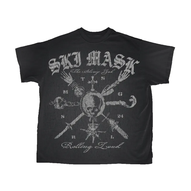 RL X SMTSG Miami 24 Vintage Black Tee sold by Rolling Loud Merch