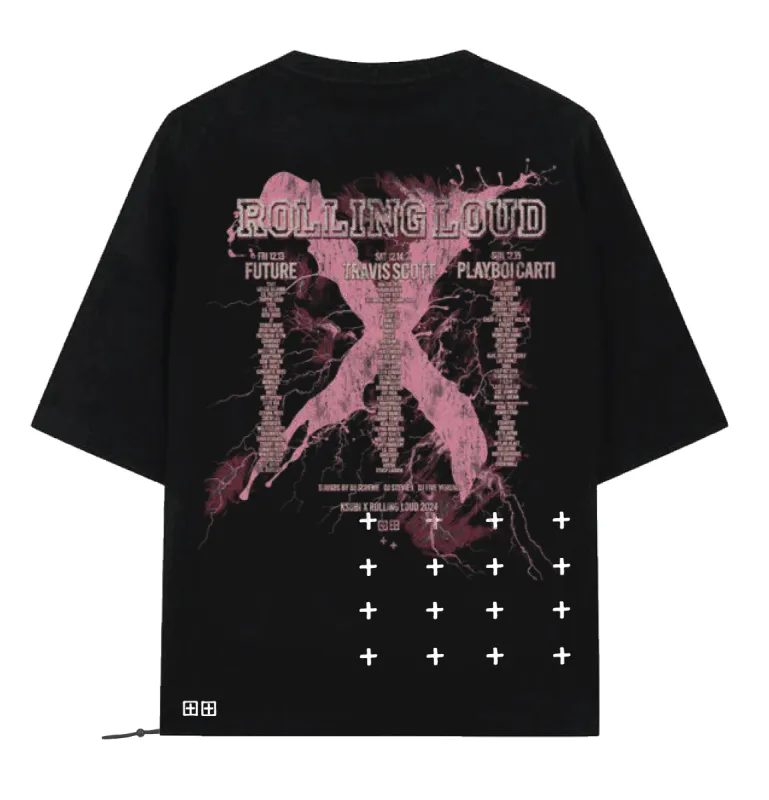 KSUBI x Rolling Loud Biggie Jet Black Tee sold by Rolling Loud Merch