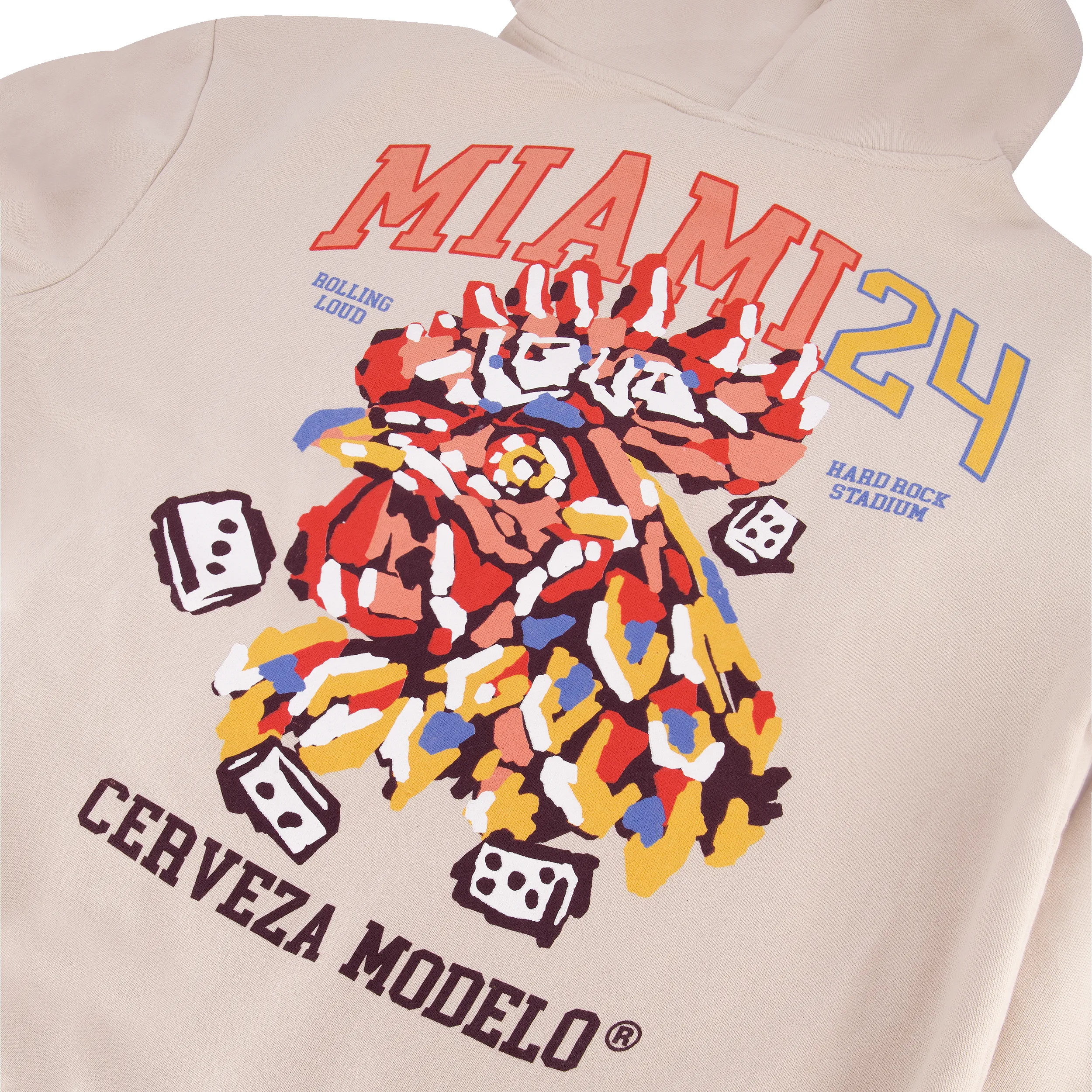 RL X Modelo Loud Rooster Cement Hoodie sold by Rolling Loud Merch product image thumbnail 3