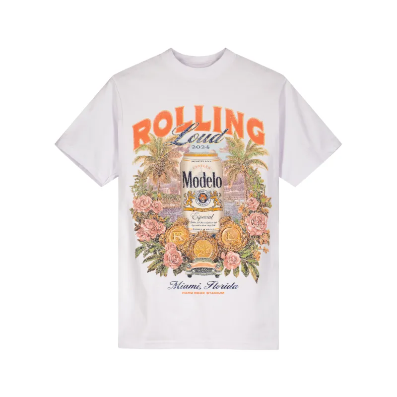 RL X Modelo Calle Soul White Tee sold by Rolling Loud Merch