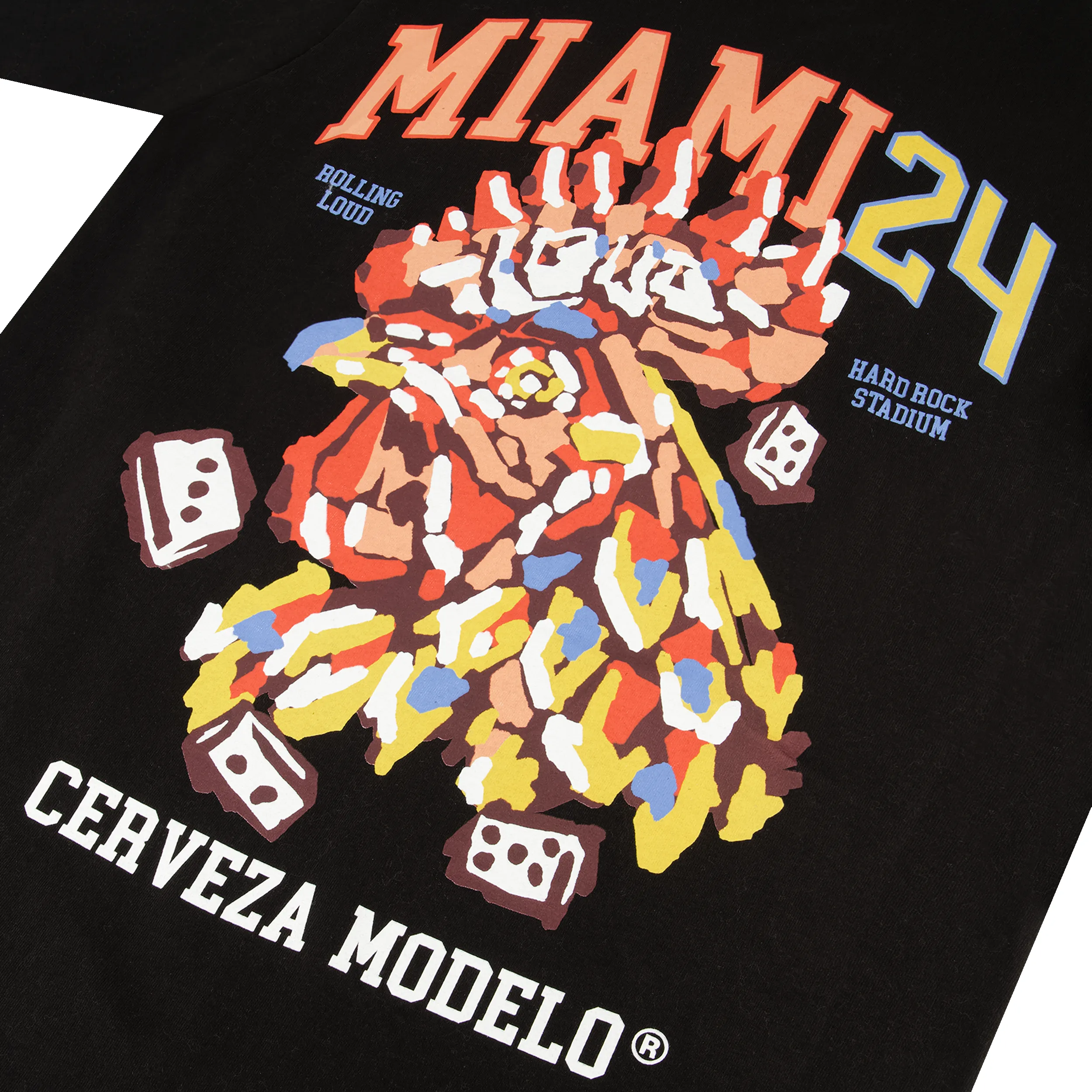 RL X Modelo Loud Rooster Black Tee sold by Rolling Loud Merch product image thumbnail 3
