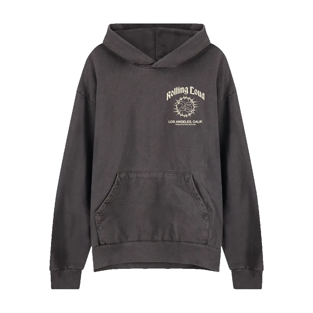 RL LA 25 Black Lineup Hoodie sold by Rolling Loud Merch