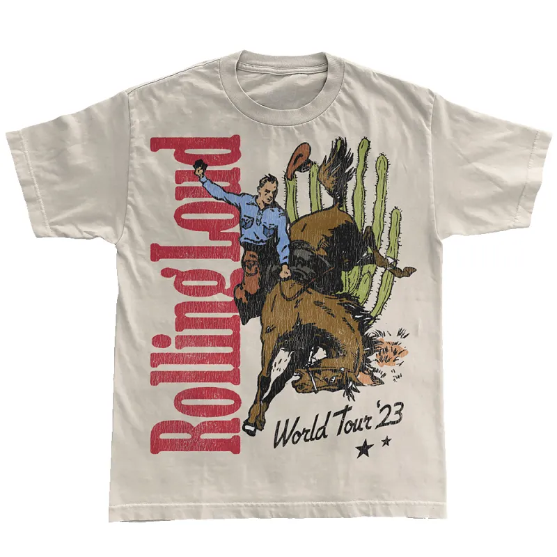 RL Rodeo World Tour Cream Tee sold by Rolling Loud Merch