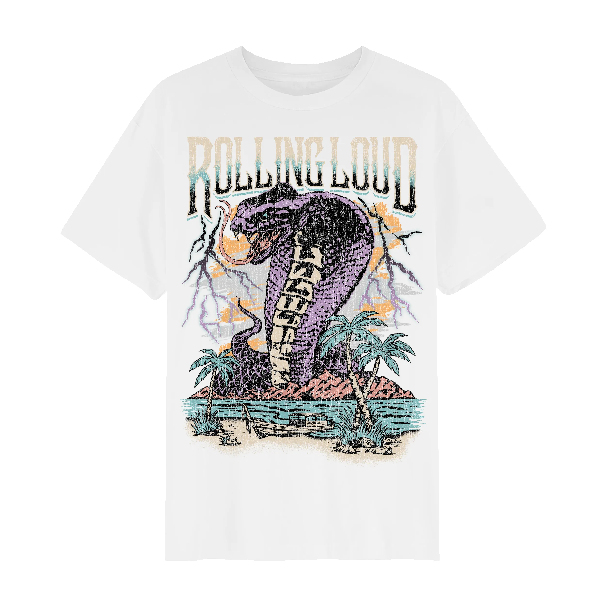 RL Strike First White Tee sold by Rolling Loud Merch