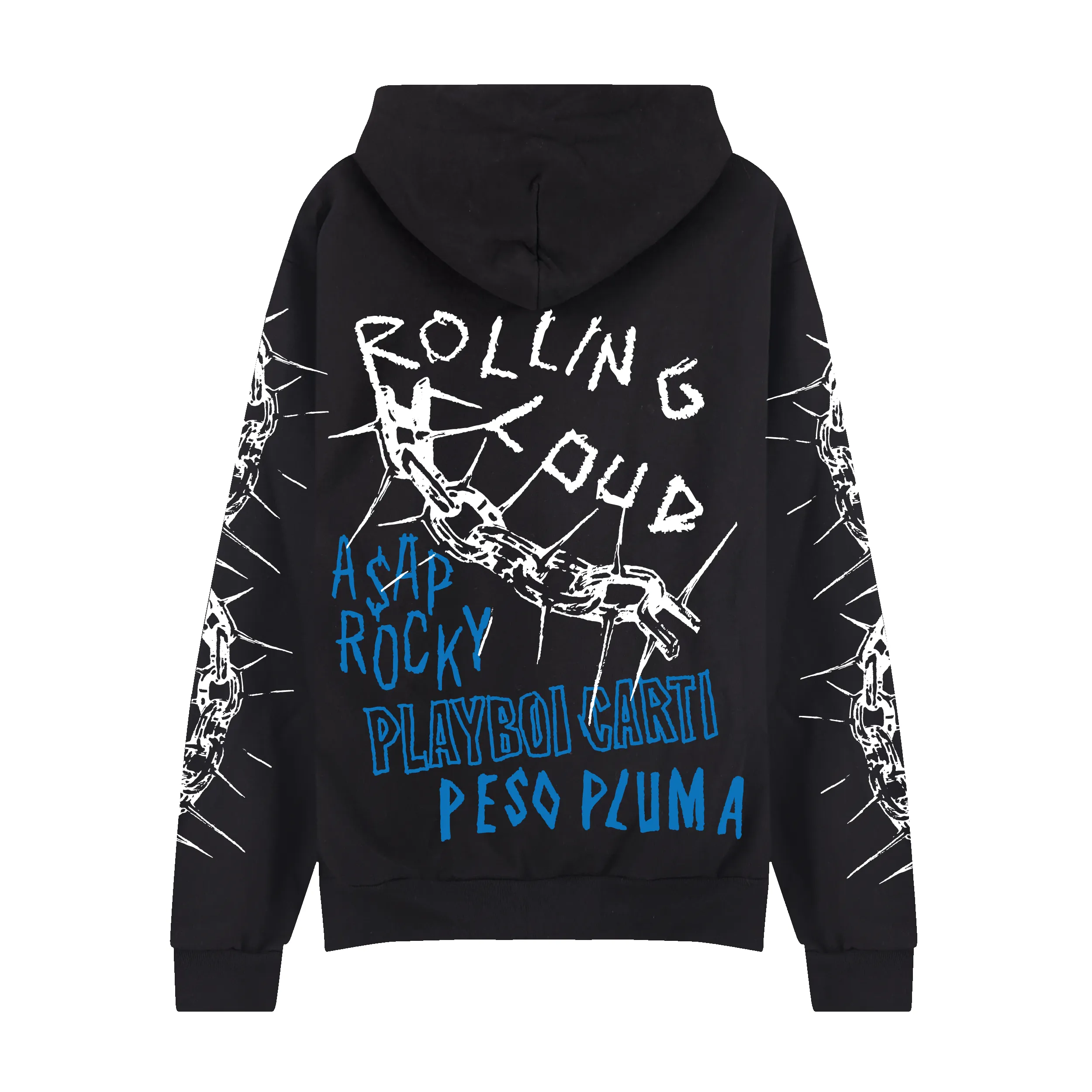 RL LA 25 Barbed Wire Headliners Black Hoodie sold by Rolling Loud Merch product image thumbnail 2