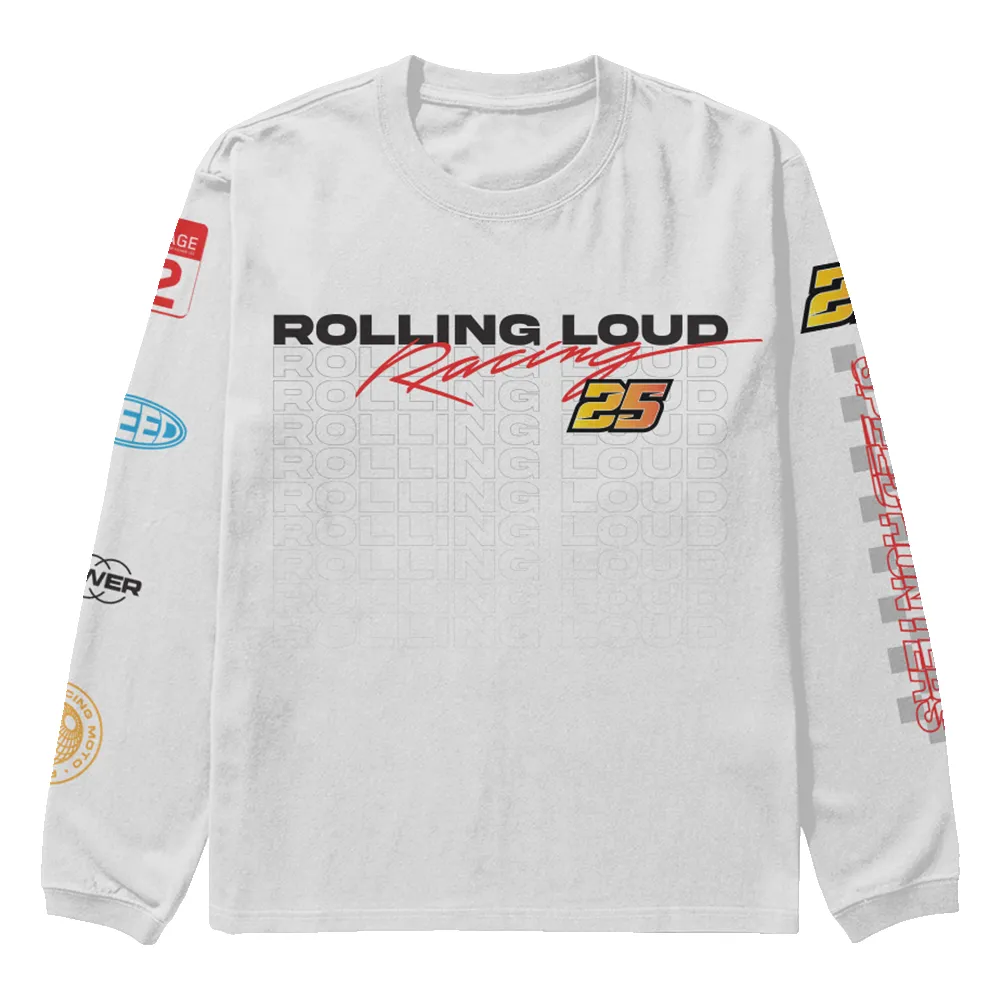 RL LA 25 Moto Cross White Longsleeve sold by Rolling Loud Merch product image thumbnail 2