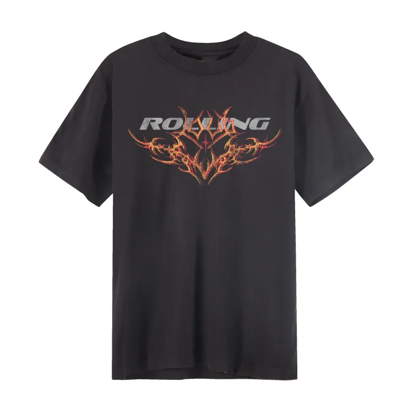 RL Reflective Tribal Gothic Black Tee sold by Rolling Loud Merch