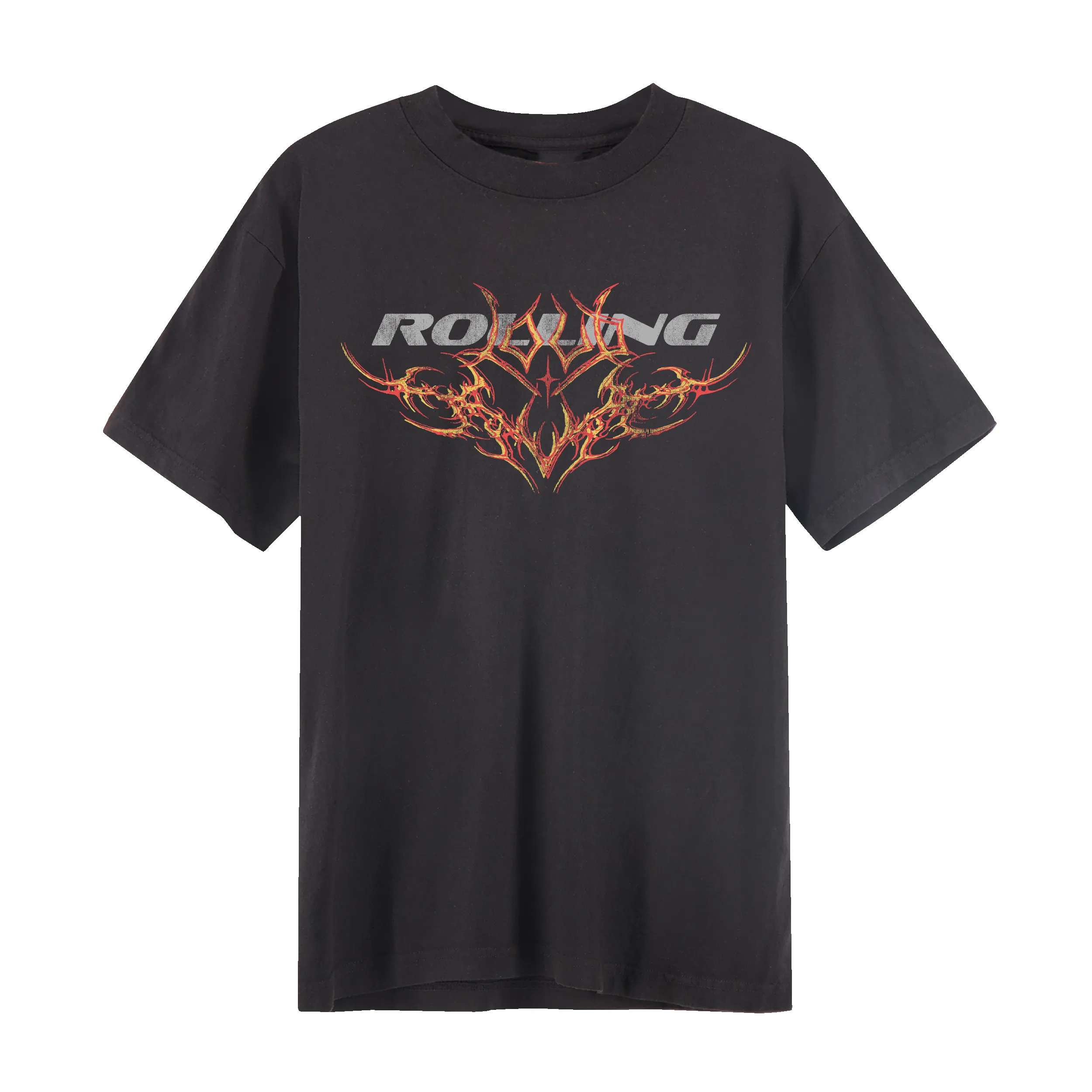 RL Reflective Tribal Gothic Black Tee sold by Rolling Loud Merch