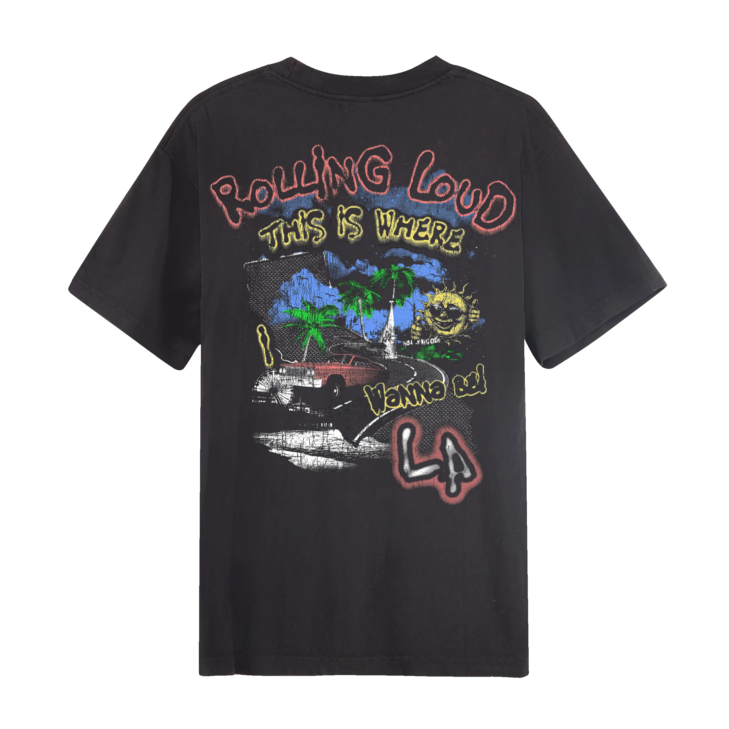 RL LA 25 Wanna Be Black Edge Tee sold by Rolling Loud Merch