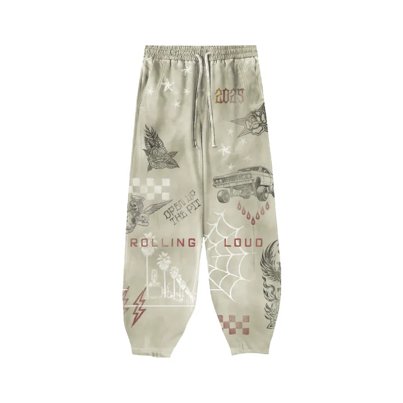 RL LA 25 Flash Khaki Sweatpants sold by Rolling Loud Merch