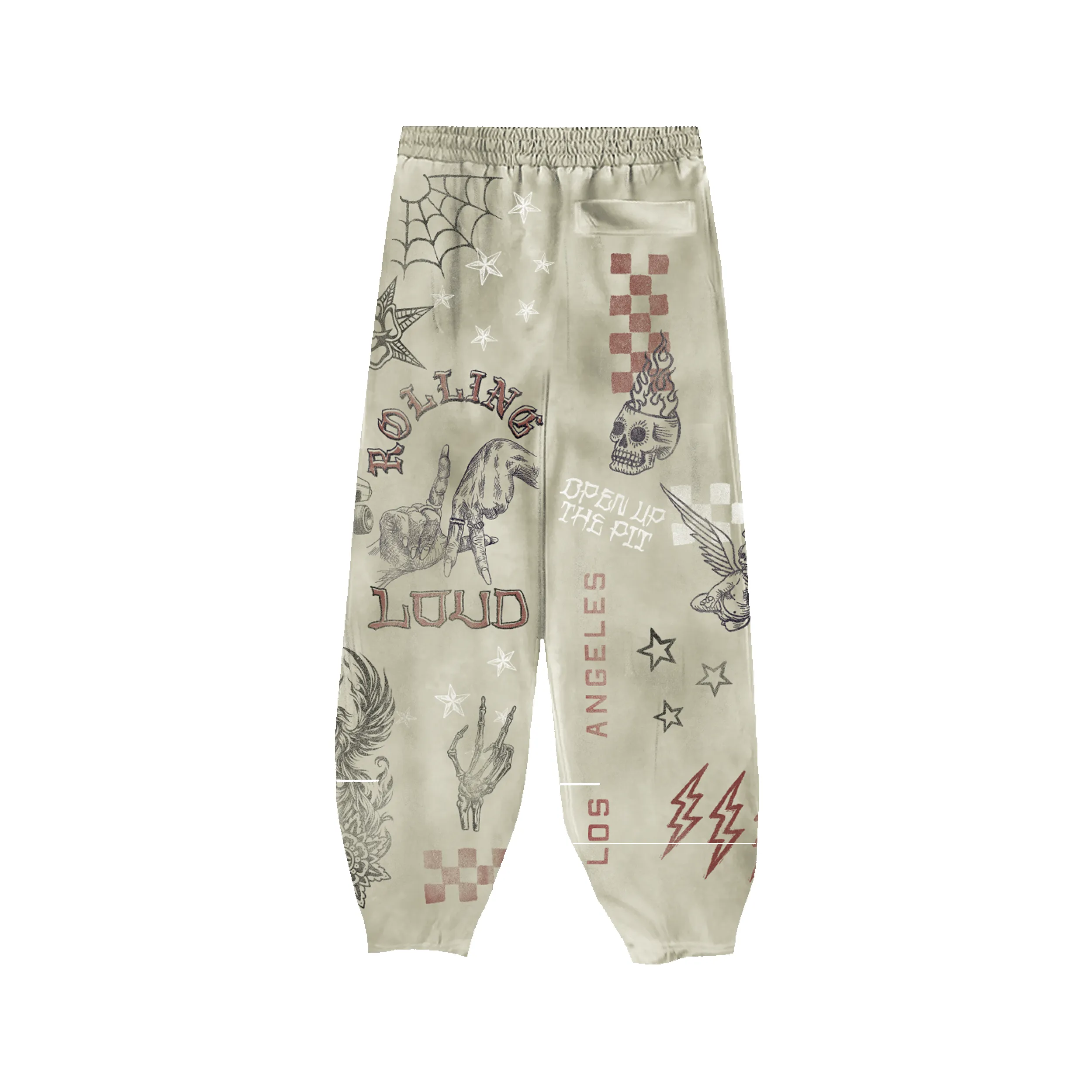 RL LA 25 Flash Khaki Sweatpants sold by Rolling Loud Merch product image thumbnail 2