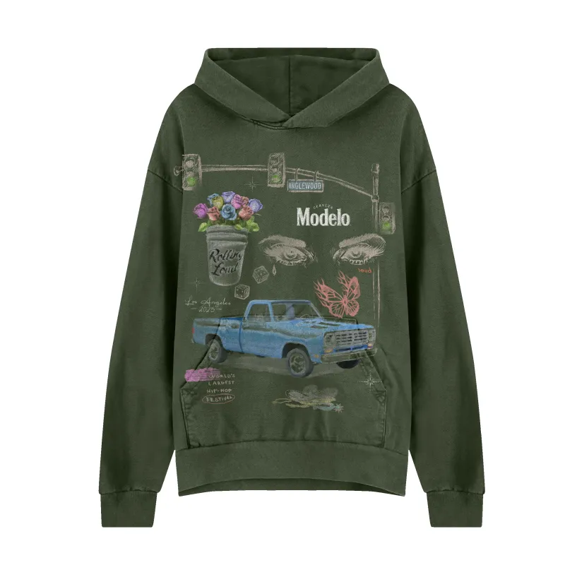 RL X Modelo Boulevard Ivy Hoodie sold by Rolling Loud Merch