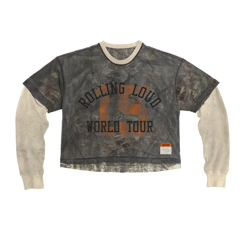 SOHO LAYERED THERMAL JERSEY sold by Rolling Loud Merch