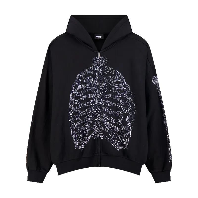 RL BONES ZIP UP HOODIE sold by Rolling Loud Merch