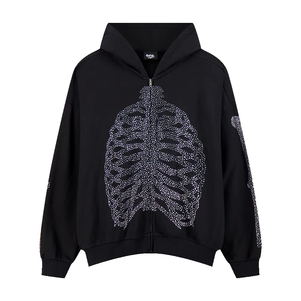 RL BONES ZIP UP HOODIE sold by Rolling Loud Merch