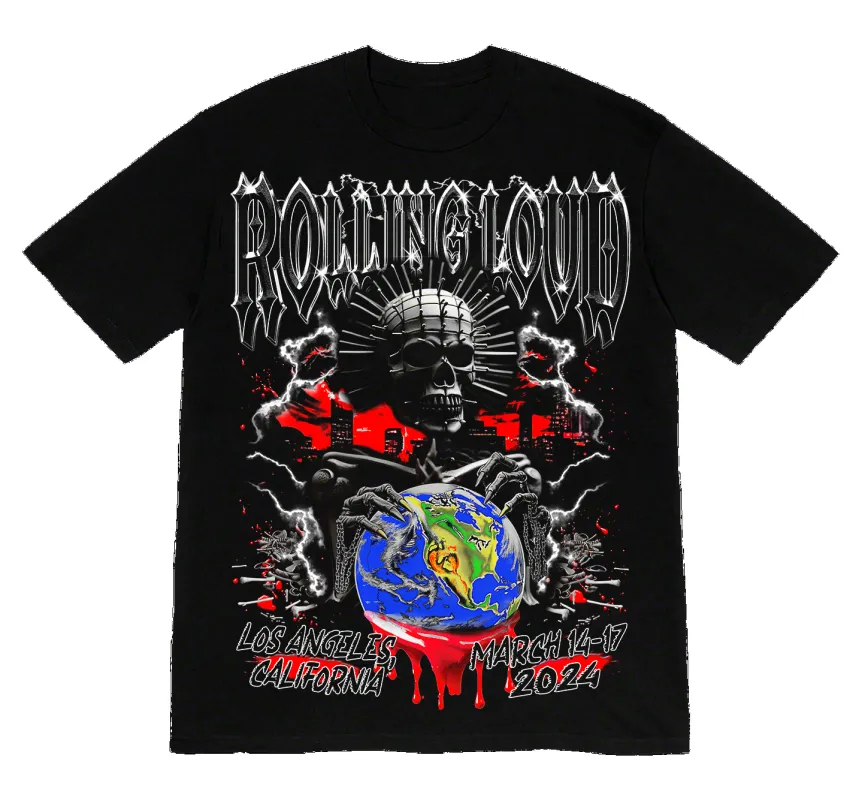 RL Pinhead Black Lineup Tee sold by Rolling Loud Merch