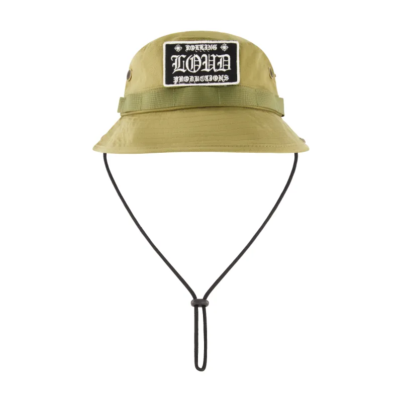 Loud Hearts Olive Bucket Hat made by Rolling Loud Merch