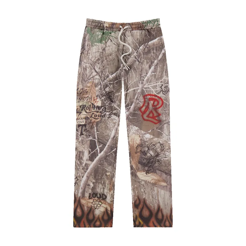 GOTHIC FLAME SWEATPANTS sold by Rolling Loud Merch