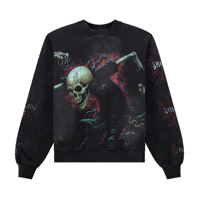 SKULL SOCIETY CREWNECK SWEATSHIRT sold by Rolling Loud Merch