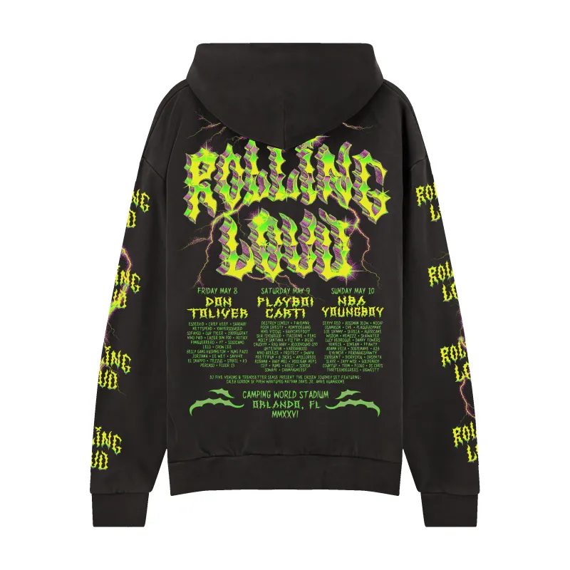 RL 2026 EXCLUSIVE LINE UP HOODIE made by Rolling Loud Merch