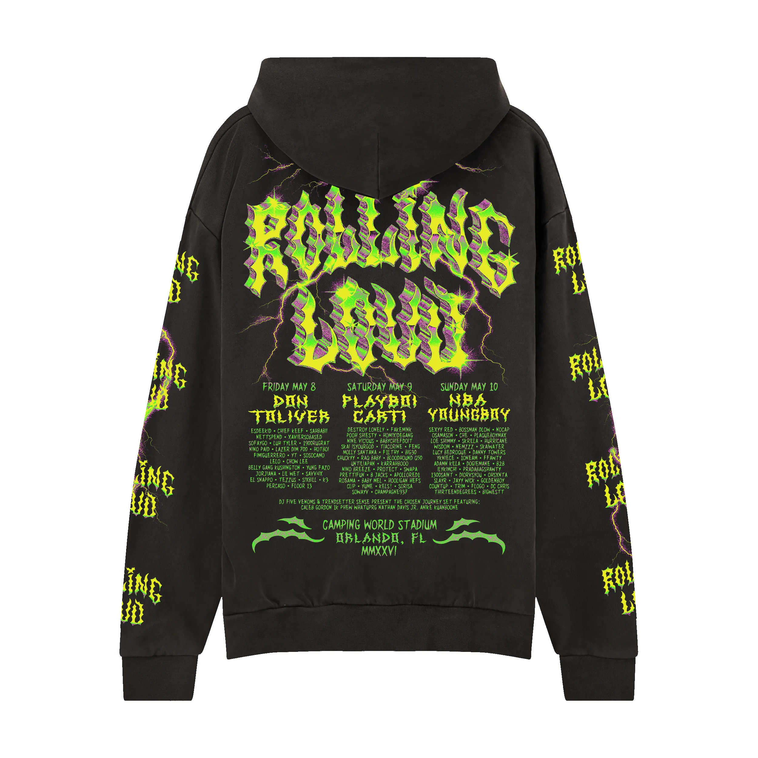 RL 2026 EXCLUSIVE LINE UP HOODIE sold by Rolling Loud Merch