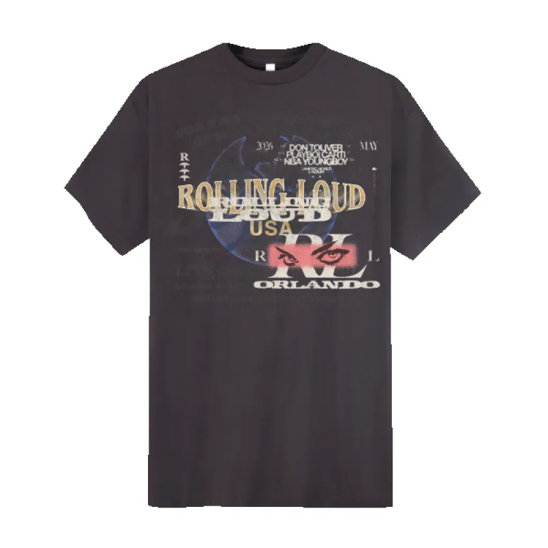 PRESERVATION 26 HEADLINERS VINTAGE BLACK TEE made by Rolling Loud Merch