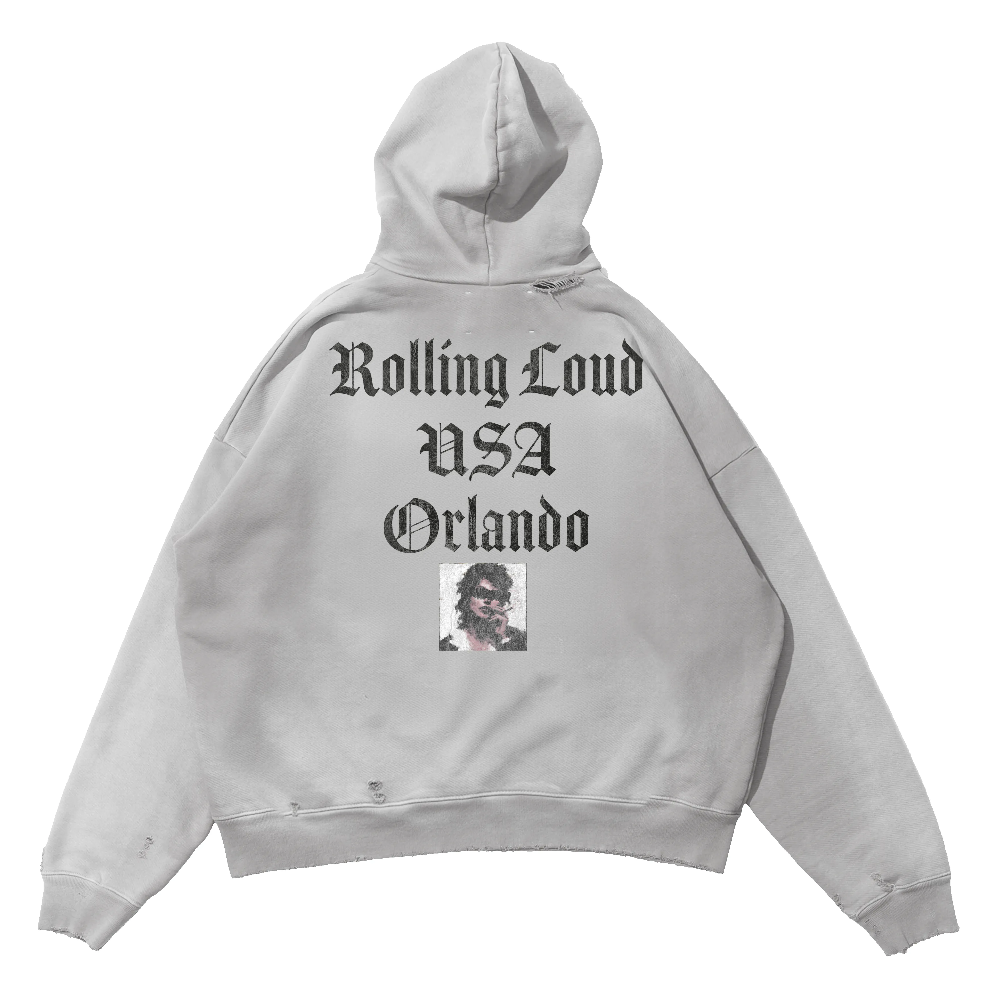 Signature Orlando Bling Grey PO Hoodie sold by Rolling Loud Merch product image thumbnail 2