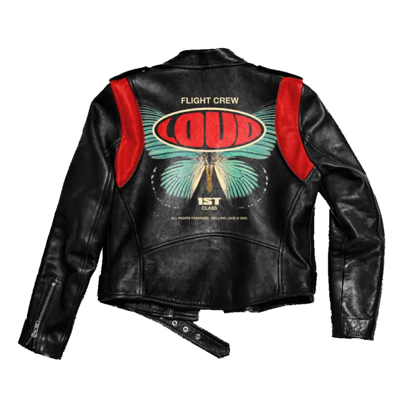 RL Butterfly Leather Jacket made by Rolling Loud Merch