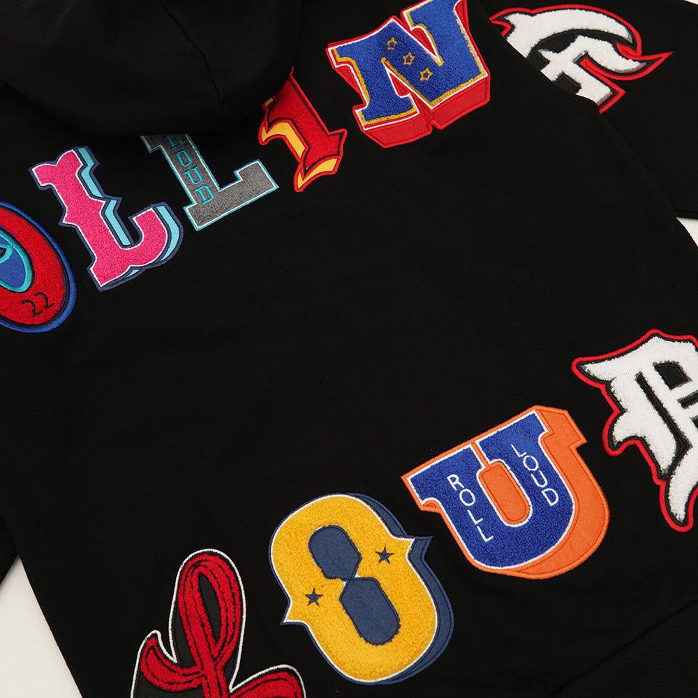 Big Chenille Zip-Up Sweatshirt Black sold by Rolling Loud Merch product image thumbnail 3