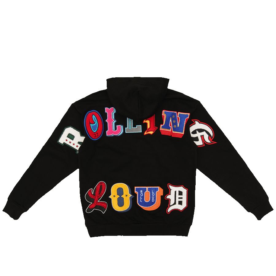 Big Chenille Zip-Up Sweatshirt Black sold by Rolling Loud Merch product image thumbnail 2