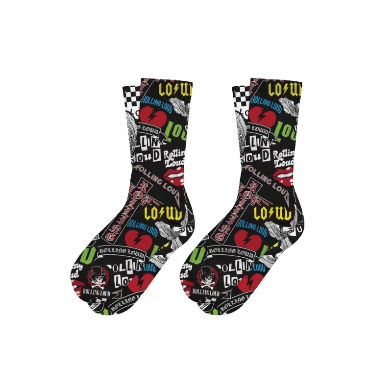 RL Loud Punx Sublimated Socks sold by Rolling Loud Merch