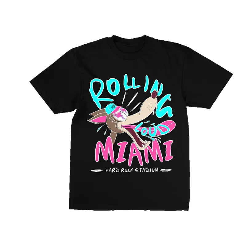 RL Wolf T Shirt Black Miami 22 sold by Rolling Loud Merch
