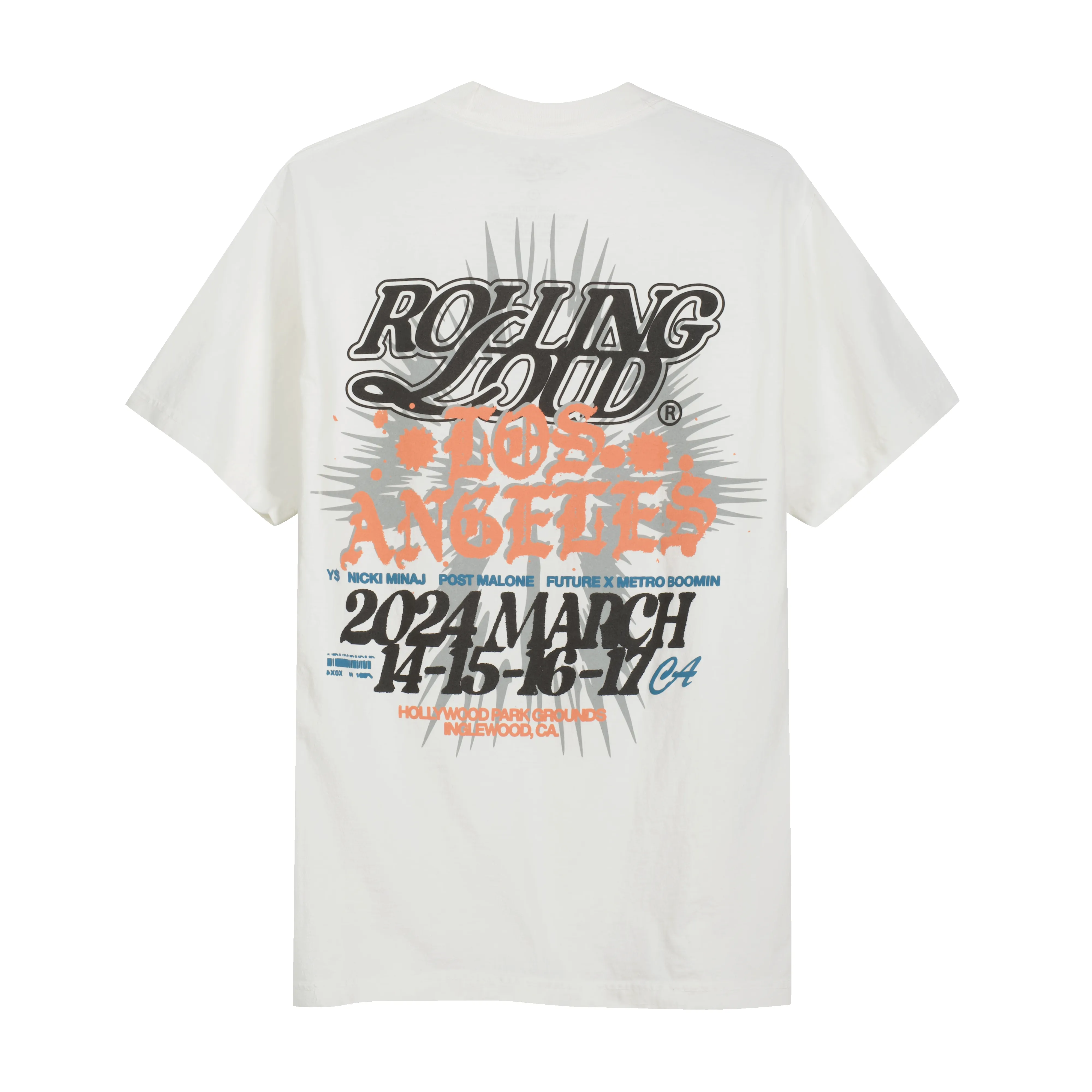 RL LA 24 Landmark White Tee sold by Rolling Loud Merch