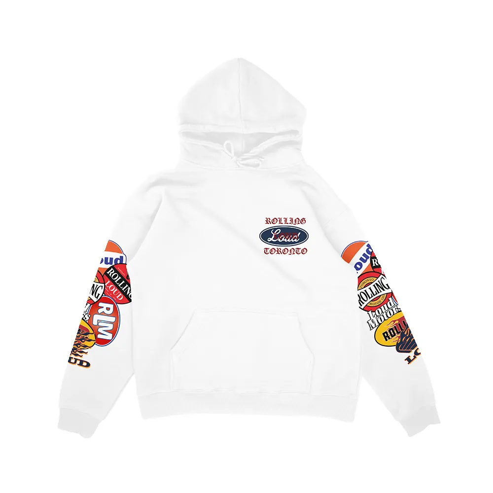RL Patchwork Hoodie White Toronto 22 sold by Rolling Loud Merch