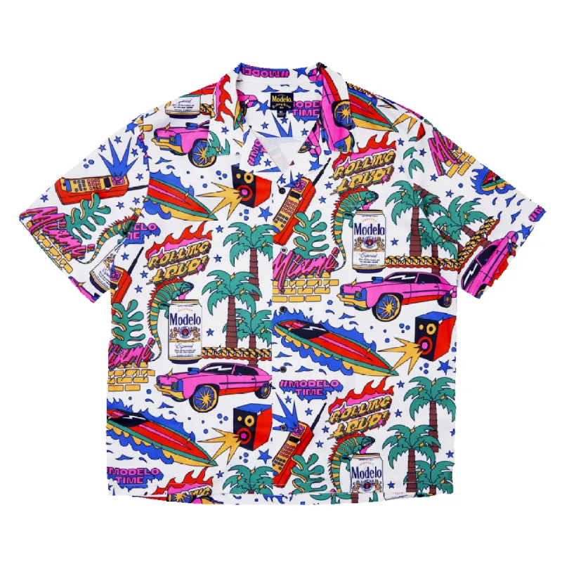 RL X Modelo Iguana AOP Resort Button-Up Shirt sold by Rolling Loud Merch