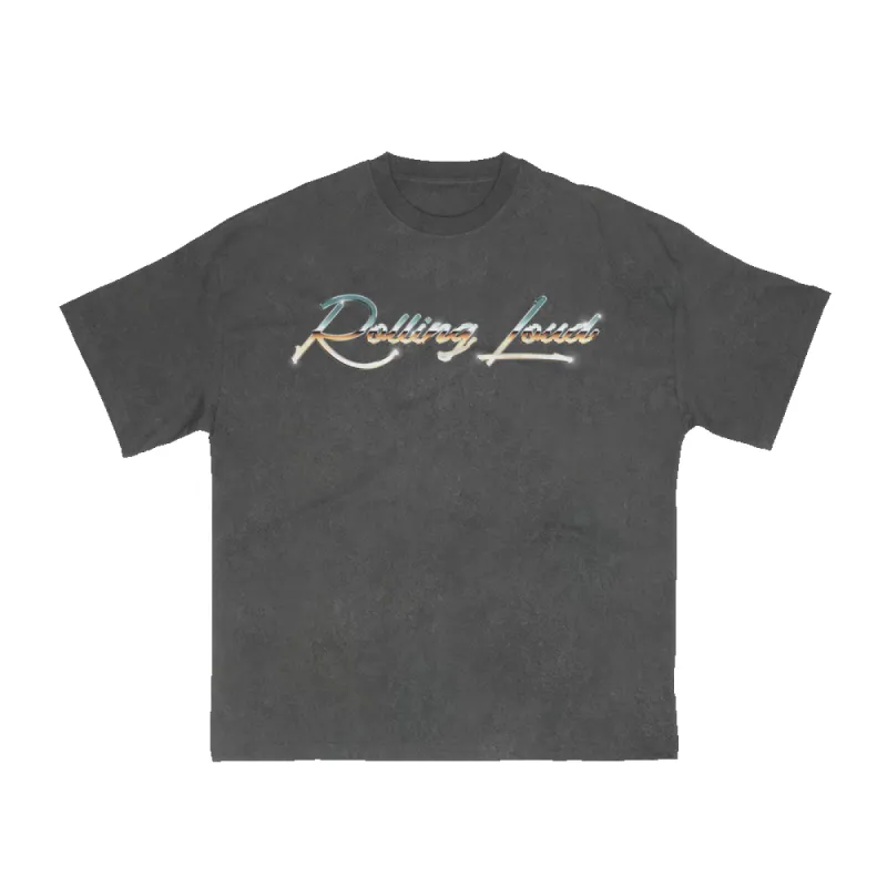 RL 80's Chrome T Shirt Acid Wash Toronto 22' sold by Rolling Loud Merch