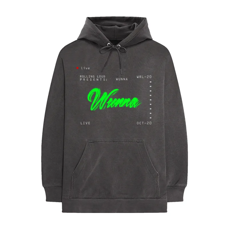Gunna x Rolling Loud Stream Live Washed Hoodie sold by Rolling Loud Merch