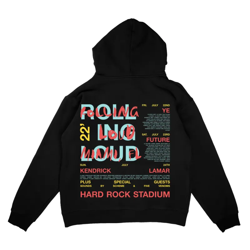 RL Exclusive Miami 2022 Line Up Hoodie Black sold by Rolling Loud Merch