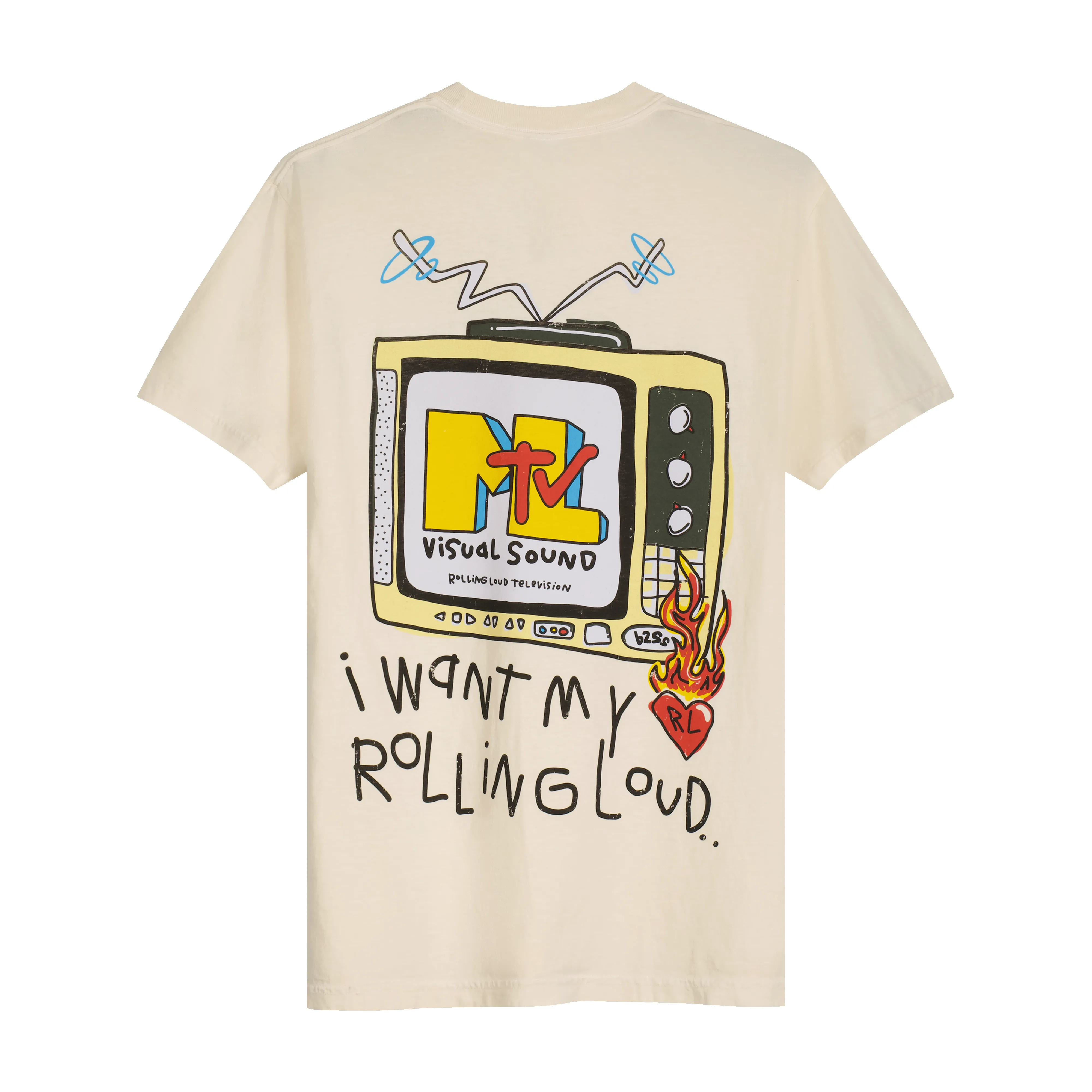 RL X B2SS I Want My RL Cream Tee sold by Rolling Loud Merch