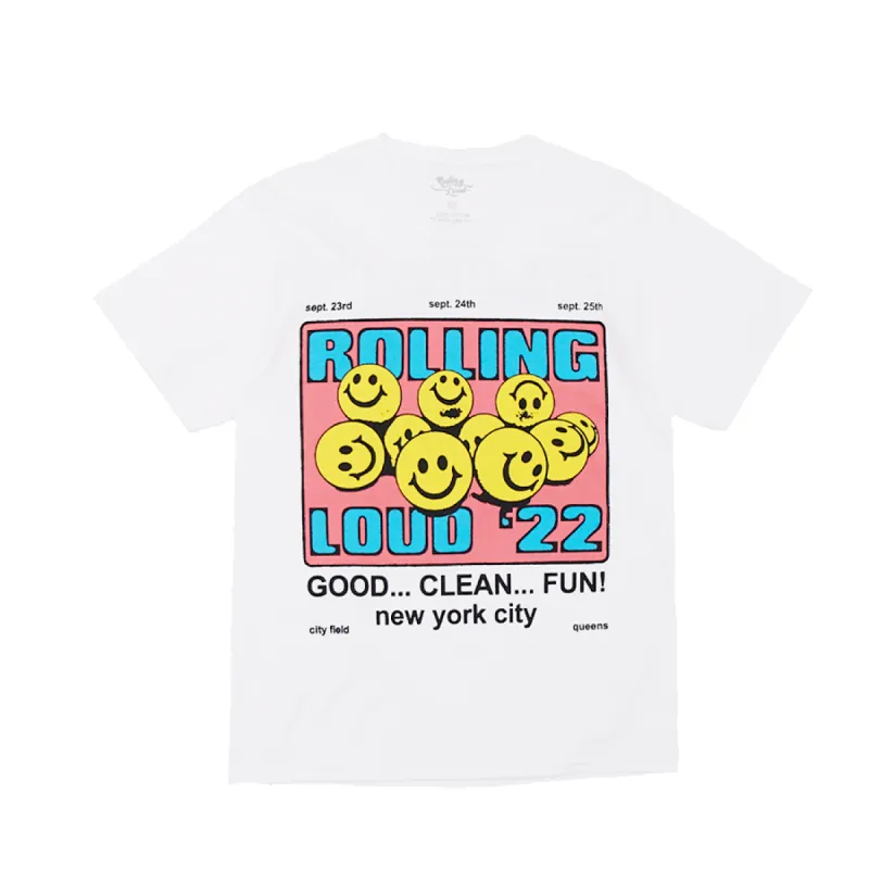 RL Smiley T Shirt White NYC 22 sold by Rolling Loud Merch
