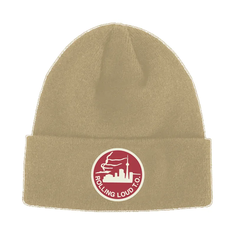 RL Wild Beanie Tan Tornto 22' sold by Rolling Loud Merch