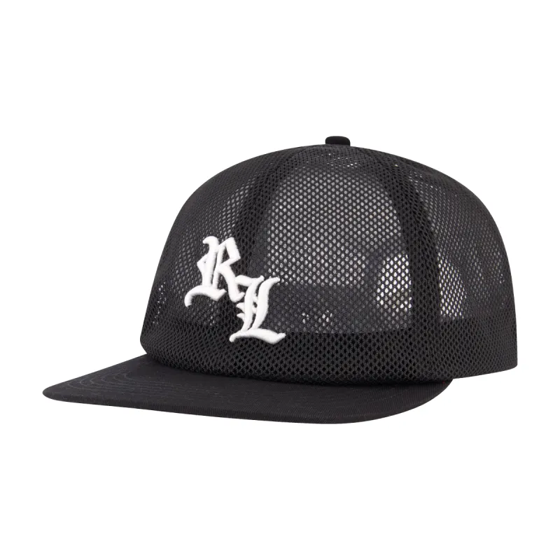 RL OE Full Mesh Black Snapback Hat sold by Rolling Loud Merch