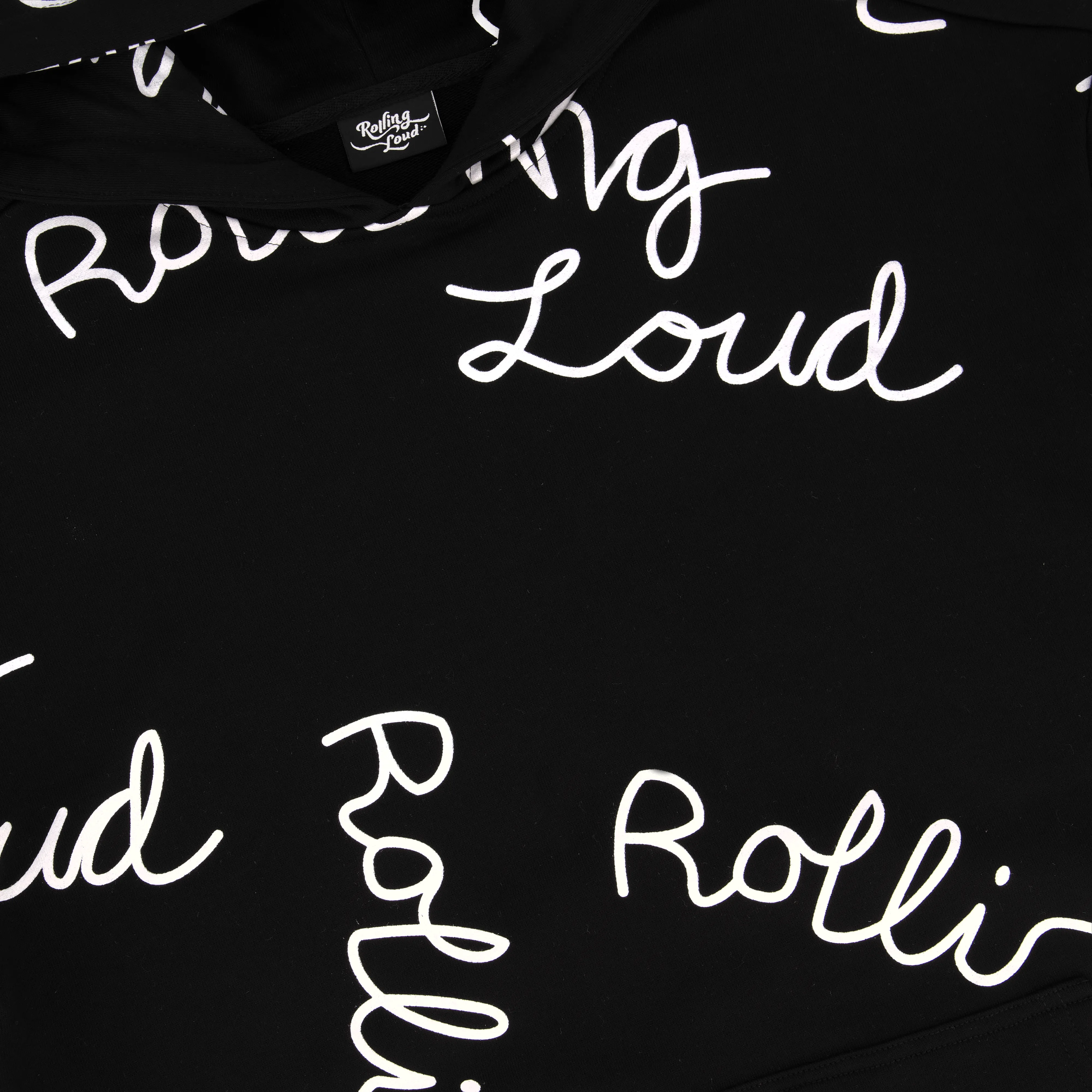 AOP Script Hoodie Black sold by Rolling Loud Merch product image thumbnail 3